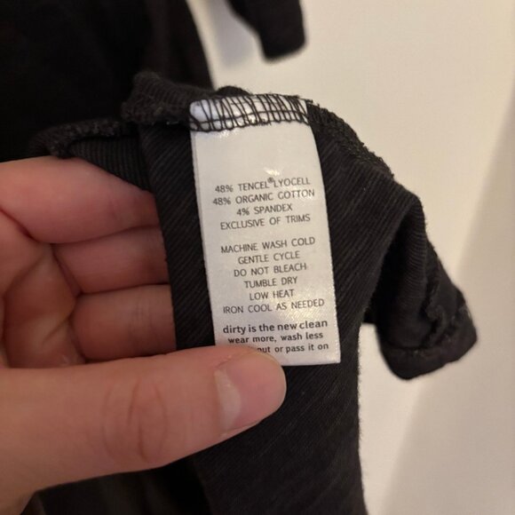 Horny Toad Black 3/4 Sleeve V-Neck Dress XS Dark Heather Grey - Picture 6 of 6